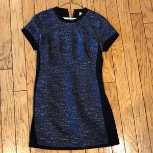 Madewell blue& Gold Tweed dress